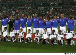 L'equipe de France contre l'Allemagne le 12 nov 2005