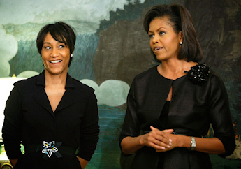 Avec Michelle Obama  la Maison-Blanche
