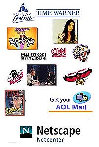 Quelques unes des marques de Time Warner en 2001