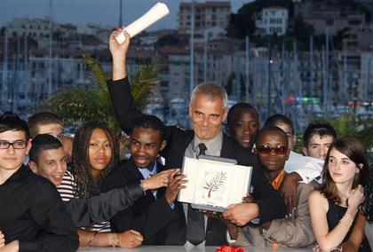 Laurent Cantet et les acteurs (Reuters)