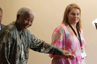 Zelda La Grange et Nelson Mandela
