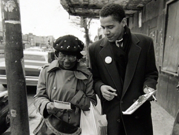 Barack Obama dans le South Side lors de sa première campagne pour le sénat local
