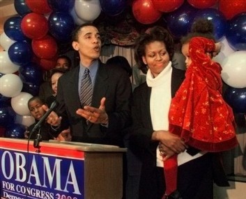 Barack Obama reconnaissant sa dfaite face  Bobby Rush en mars 2000