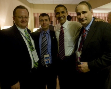 La dream team : Robert Gibbs, David Plouffe, et David Axelrod, principaux conseillers de Barack Obama pendant la campagne