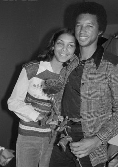 Arthur Ashe et Jeanne Moutoussamy, photographis le 16 fvrier 1977, quelques jours avant leur mariage