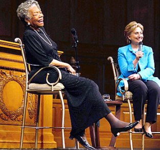 Maya Angelou et Hillary Clinton