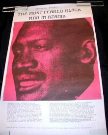 Affiche reprsentant Robert Sobukwe : "the most feared black man in Azania"