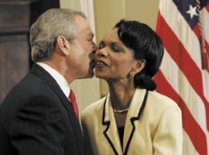 Condoleezza Rice, secrtaire d'Etat des USA et Georges Bush