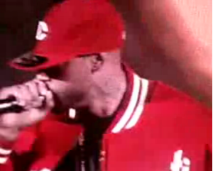 Booba pendant le concert