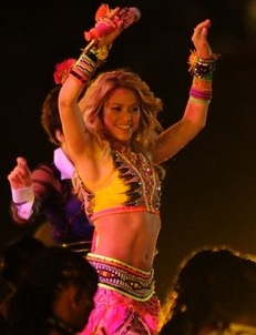 Shakira lors de la crmonie de clture de la coupe du monde 2010