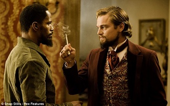 Jamie Foxx et Leonardo Di Caprio dans ''Django Unchained''