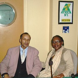 Patrick Nguema Ndong et Eugnie Diecky, directrice des programmes dAfrica N1