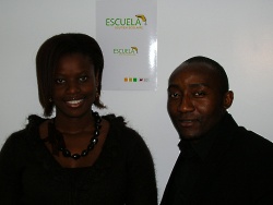Bertrand Nouadje et Pamela Choquet