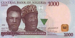 Un billet de 1000 Nairas