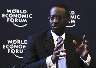 Tidjane Thiam au forum de Davos en janvier 2012