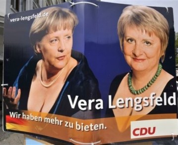 L'affiche de campagne de Vera Lengsfeld