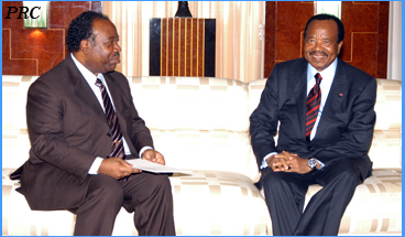 Ali Bongo et le prsident camerounais Paul Biya