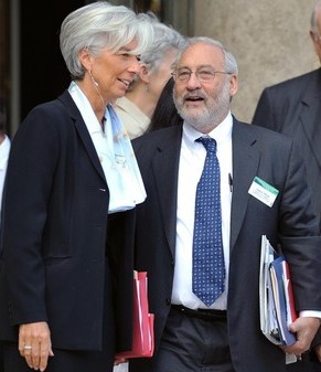 Joseph Stiglitz et Christine Lagarde