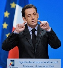 Nicolas Sarkozy, hraut de la diversit en 2007..