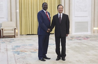 Le premier ministre chinois et son homologue kenyan Raila Odinga