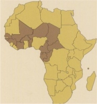 La zone OHADA en sombre