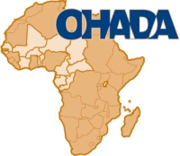Une autre carte de l'OHADA, les pays membres sont en clair