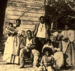 Famille desclave runissant plusieurs gnrations. Beaufort. Caroline du sud. 1862