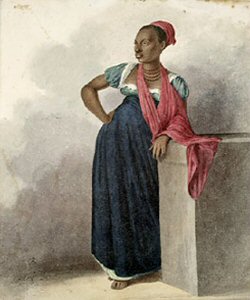 Portrait d'une esclave noire. Rio de Janeiro. 1822