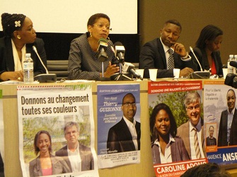 Eugénie Diecky, George Pau Langevin (ministre déléguée à l'éducation), Kag Sanoussi et Amina Niakhate