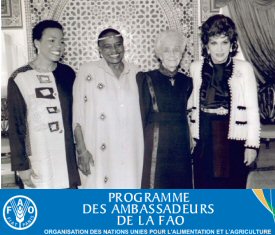 De gauche  droite, Dee Dee Bridgewater, la chanteuse sud-africaine Miriam Makeba, le Prix Nobel de Mdecine Rita Levi Montalcini, l'actrice Gina Lollobrigida, ambassadeurs de bonne volont de la FAO