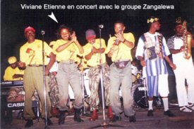 Viviane Etienne au sein du groupe "Zangalewa"