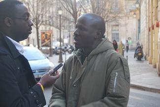 Anzoumane Sissoko, porte parole des sans papiers de la bourse du travail, interrog par grioo.com