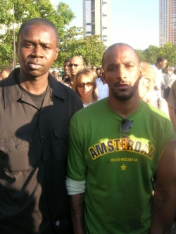 Stomy Bugsy et Hamed Daye pendant la manifestation du 30 Aot