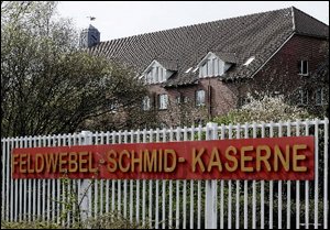 La barraque de l'arme allemande Feldwebel-Schmid-Kaserne- photo AP