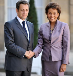 Michalle Jean et Nicolas Sarkozy  l'Elyse le 7 mai