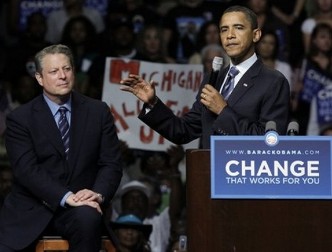 Al Gore et Barack Obama