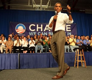 Barack Obama le 18 août lors d'un meeting à Alburquerque, dans l'Etat du Nouveau Mexique