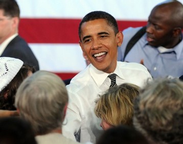 Barack Obama le 12 septembre dans le New Hampshire