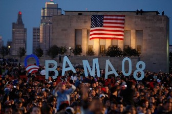 Meeting de Barack Obama  Kansas City dans le Missouri