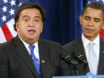 Bill Richardson et Barack Obama en confrence de presse le 4 janvier