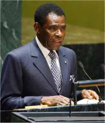 Le prsident quato-guinen Obiang Nguema