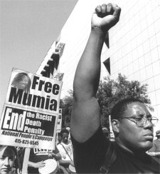 Des manifestants en faveur de la libration de Mumia Abu Jamal