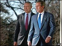 Colin Powell et George Bush