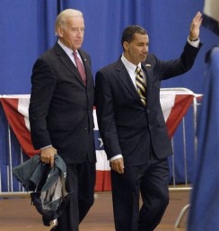 Le vice prsident des Etats Unis Joe Biden en compagnie de David Paterson
