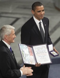 Barack Obama a reu son prix Nobel ce jeudi  Oslo