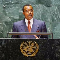 Le prsident du Congo Brazzaville Denis Sassou Nguesso