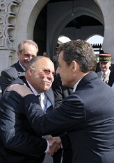 Nicolas Sarkozy et Dalil Boubakeur le 14 mars 2012  Paris
