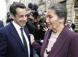 Nicolas Sarkozy et Simone Veil