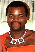 Mswati III, g de 34 ans est le roi du Swaziland