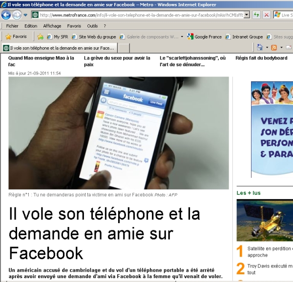 Article de M�tro France